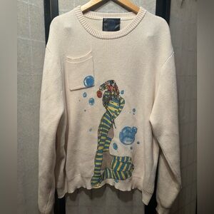 SICKO Indigou Wild Stripes Knit "Kate Moss sweater", Japanese Streetwear Art